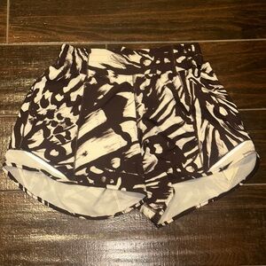 Lululemon Athletica Brown and Cream Athletic Shorts